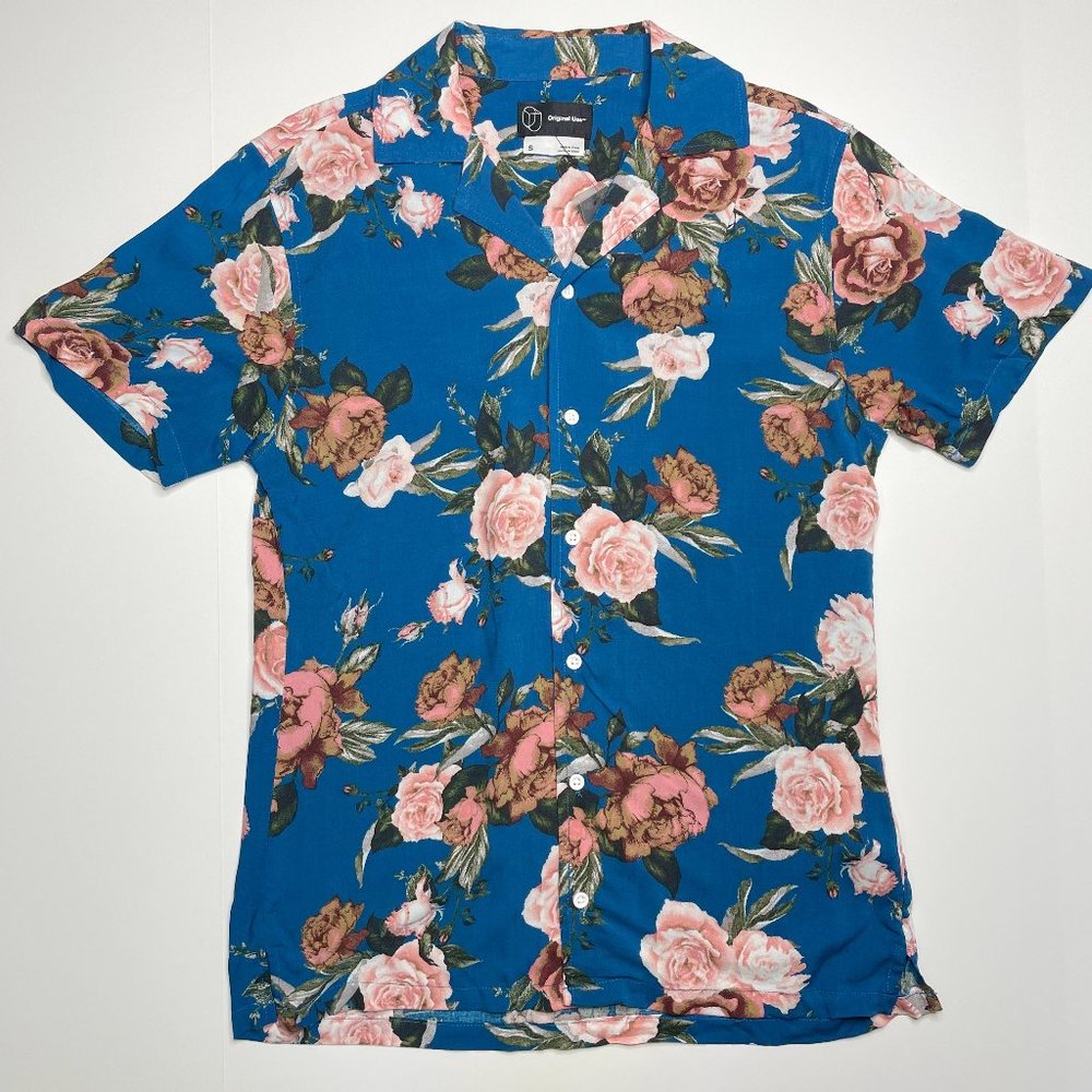 Floral Short Sleeve Button-Down Shirt